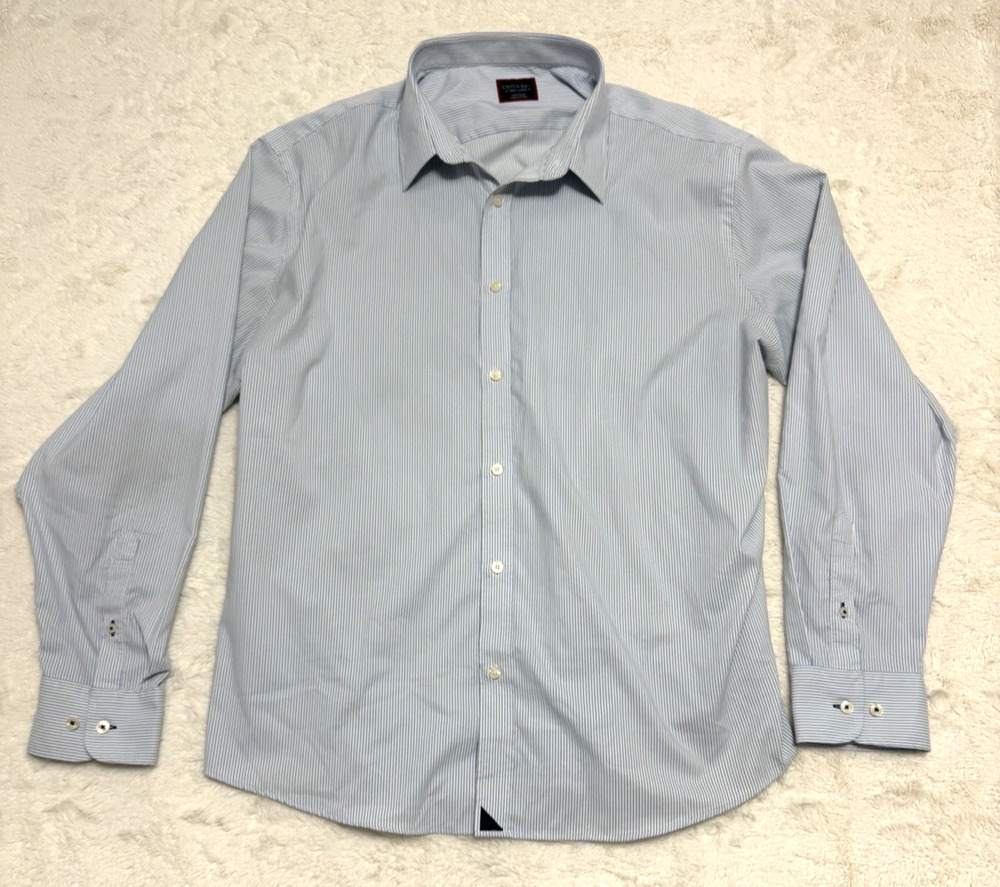 UNTUCKit Bardelli Shirt 3XL Mens Regular Fit Blue White Stripe Button Down 41071